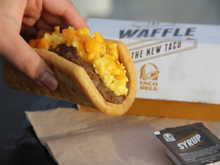 Taco Bell offers sausage & bacon Waffle Taco