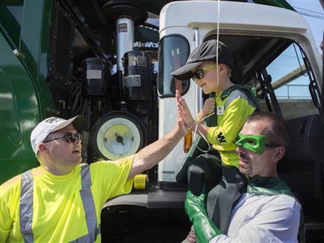 Make-A-Wish foundation grants six-year-old's wish to be a garbage man