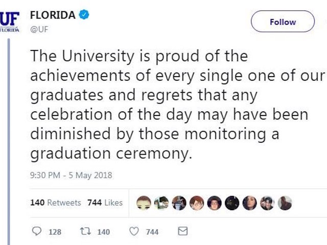 University of Florida grads rushed off stage get official apology