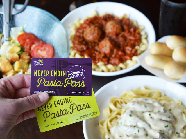 olive garden annual pasta pass and never ending pasta pass prnewsfotoolive garden - Olive Garden Pasta olive garden annual pasta pass and never ending pasta pass prnewsfotoolive garden - Olive Garden Pasta